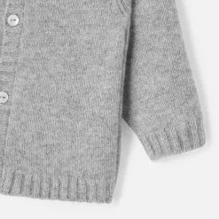 Pull, Sweat Et Cardigan-Jacadi Cardigan bébé en cachemire - gris chine clair GRIS CHINE CLAIR JACADI