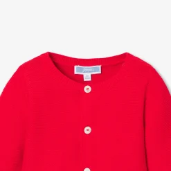 Pull, Sweat Et Cardigan-Jacadi Cardigan bébé en coton - ROUGE TOMATE