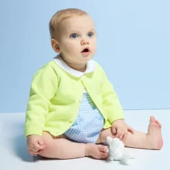 Pull, Sweat Et Cardigan-Jacadi Cardigan bébé en jersey JAUNE FLUO