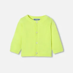 Pull, Sweat Et Cardigan-Jacadi Cardigan bébé en jersey JAUNE FLUO