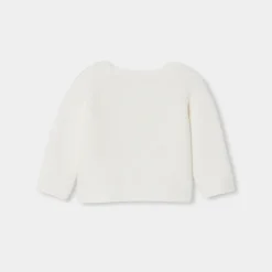 Pull, Sweat Et Cardigan-Jacadi Cardigan bébé en laine et coton - blanc doux BLANC DOUX JACADI