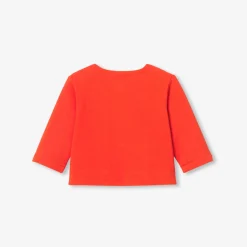 Pull, Sweat Et Cardigan-Jacadi Cardigan bébé en molleton - TANGERINE
