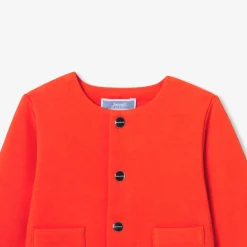 Pull, Sweat Et Cardigan-Jacadi Cardigan bébé en molleton - TANGERINE