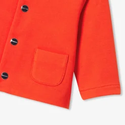 Pull, Sweat Et Cardigan-Jacadi Cardigan bébé en molleton - TANGERINE