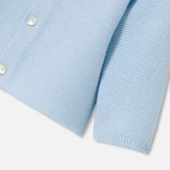 Pull, Sweat Et Cardigan-Jacadi Cardigan bébé en point mousse - BLEU PALE