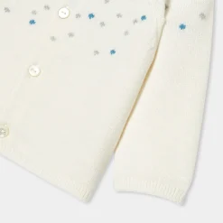 Pull, Sweat Et Cardigan-Jacadi Cardigan bébé en tricot - lore BLANC DOUX/MULTICO