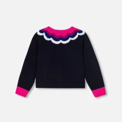 Pull, Sweat Et Cardigan-Jacadi Cardigan bébé fille - lore MARINE/MULTICO