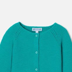 Pull, Sweat Et Cardigan-Jacadi Cardigan bébé fille - VERT EMERAUDE