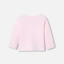 Pull, Sweat Et Cardigan-Jacadi Cardigan bébé fille en point mousse - rose pale ROSE PALE JACADI