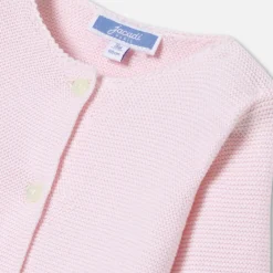 Pull, Sweat Et Cardigan-Jacadi Cardigan bébé fille en point mousse - rose pale ROSE PALE JACADI
