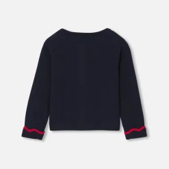 Pull, Sweat Et Cardigan-Jacadi Cardigan bébé fille en tricot - marine MARINE JACADI