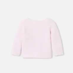 Pull, Sweat Et Cardigan-Jacadi Cardigan bébé fille laine et coton - rose pale ROSE PALE JACADI