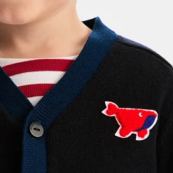 Pull, Sweat Et Cardigan-Jacadi Cardigan bébé garçon - MARINE/ROUGE