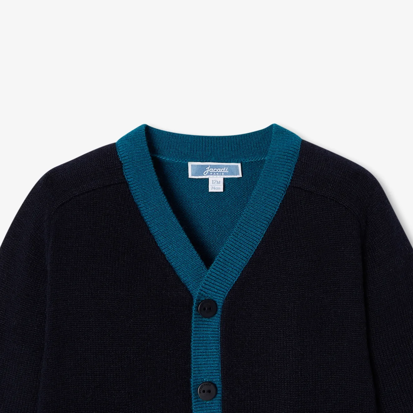 Pull, Sweat Et Cardigan-Jacadi Cardigan bébé garçon color block - marine MARINE JACADI