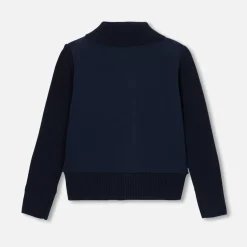 Pull, Sweat Et Cardigan-Jacadi Cardigan bi-matière enfant garçon - marine MARINE JACADI