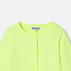 Pull, Sweat Et Cardigan-Jacadi Cardigan court enfant fille - JAUNE FLUO