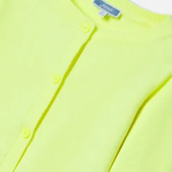 Pull, Sweat Et Cardigan-Jacadi Cardigan court enfant fille - JAUNE FLUO