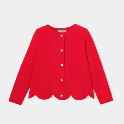 Pull, Sweat Et Cardigan-Jacadi Cardigan en molleton enfant fille - rouge ROUGE JACADI