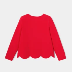 Pull, Sweat Et Cardigan-Jacadi Cardigan en molleton enfant fille - rouge ROUGE JACADI