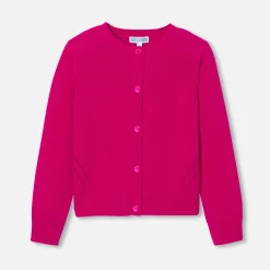Pull, Sweat Et Cardigan-Jacadi Cardigan enfant fille - FRAMBOISE