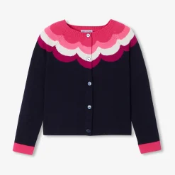 Pull, Sweat Et Cardigan-Jacadi Cardigan enfant fille - lore MARINE/MULTICO