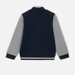 Manteau, Doudoune Et Veste|Pull, Sweat Et Cardigan-Jacadi Cardigan esprit Teddy enfant garçon - MARINE/GRIS