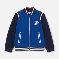 Pull, Sweat Et Cardigan-Jacadi Cardigan esprit Teddy enfant garçon - BLEU FONCE