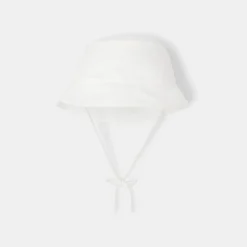 Accessoires-Jacadi Chapeau bébé en piqué de coton - blanc BLANC JACADI