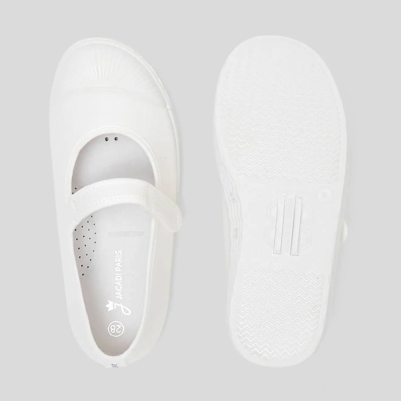 Chaussures En Toiles|Babies, Charles Ix, Salomés Et Ballerines-Jacadi Charles IX en toile enfant fille - blanc BLANC JACADI