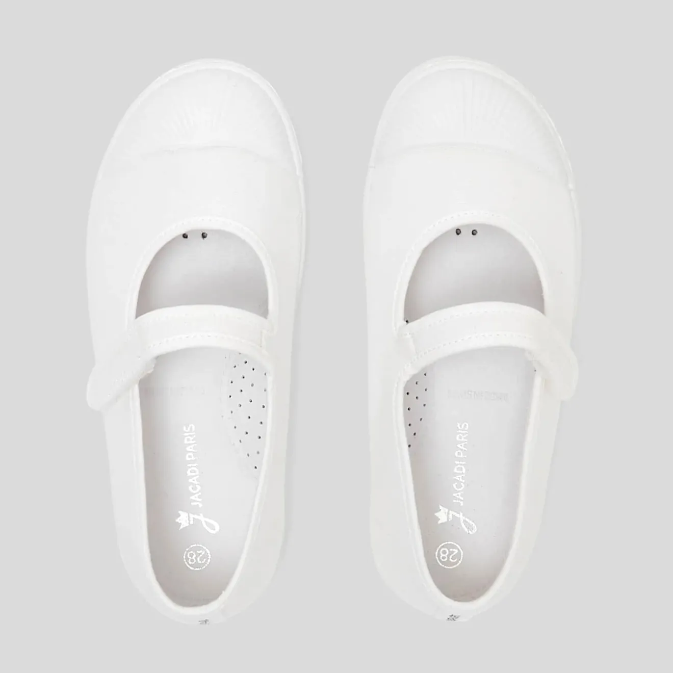 Chaussures En Toiles|Babies, Charles Ix, Salomés Et Ballerines-Jacadi Charles IX en toile enfant fille - blanc BLANC JACADI