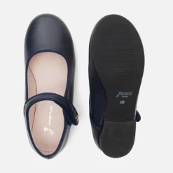 Babies, Charles Ix, Salomés Et Ballerines|Chaussures-Jacadi Charles IX enfant fille en cuir lisse - marine MARINE JACADI