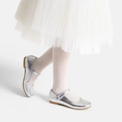 Babies, Charles Ix, Salomés Et Ballerines|Chaussures-Jacadi Charles IX enfant fille en cuir glacé - ARGENT