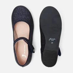 Babies, Charles Ix, Salomés Et Ballerines|Chaussures-Jacadi Charles IX enfant fille pailletées - marine MARINE JACADI