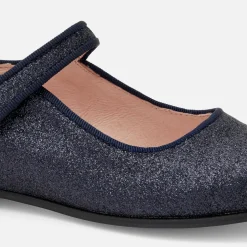 Babies, Charles Ix, Salomés Et Ballerines|Chaussures-Jacadi Charles IX enfant fille pailletées - marine MARINE JACADI