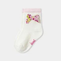 Accessoires-Jacadi Chaussettes bébé fille - lore BLANC DOUX/MULTICO