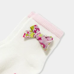 Accessoires-Jacadi Chaussettes bébé fille - lore BLANC DOUX/MULTICO
