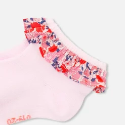 Accessoires-Jacadi Chaussettes bébé fille à volants - ROSE