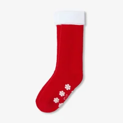 Accessoires-Jacadi Chaussettes d’intérieur en bouclettes - BLANC/ROUGE