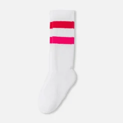 Accessoires-Jacadi Chaussettes hautes enfant fille - BLANC/ROSE