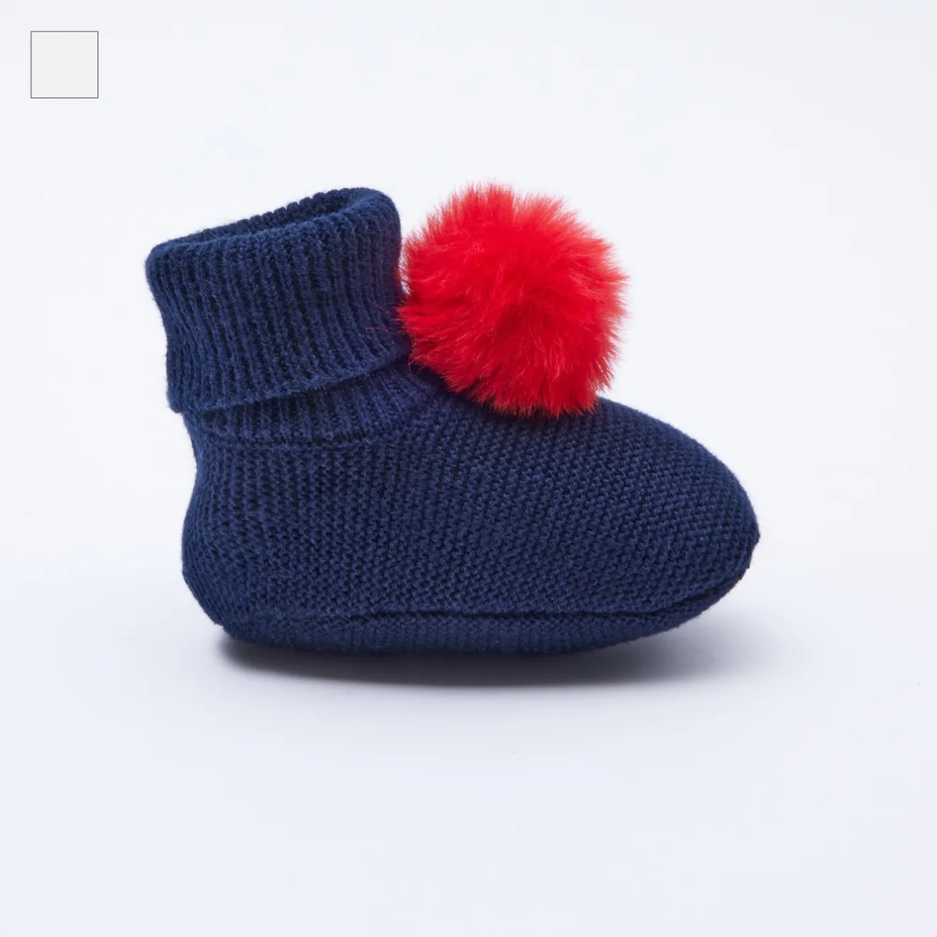 Accessoires-Jacadi Chaussons à pompon bébé fille - marine MARINE JACADI