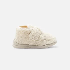 Chaussons|Chaussons-Jacadi Chaussons bébé en sherpa - ECRU/BEIGE