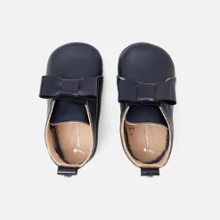 Chaussons|Chaussures-Jacadi Chaussons bébé fille en cuir - marine MARINE JACADI