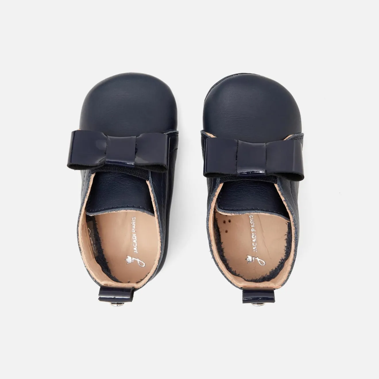 Chaussons|Chaussures-Jacadi Chaussons bébé fille en cuir - marine MARINE JACADI