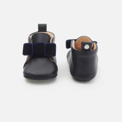 Chaussons|Chaussures-Jacadi Chaussons bébé fille en cuir - marine MARINE JACADI