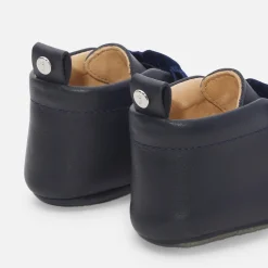 Chaussons|Chaussures-Jacadi Chaussons bébé fille en cuir - marine MARINE JACADI