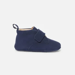 Chaussons|Chaussures-Jacadi Chaussons bébé garçon en cuir - BLEU