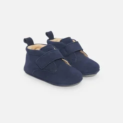 Chaussons|Chaussures-Jacadi Chaussons bébé garçon en cuir - BLEU