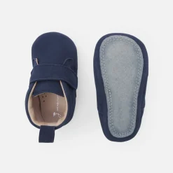 Chaussons|Chaussures-Jacadi Chaussons bébé garçon en cuir - BLEU
