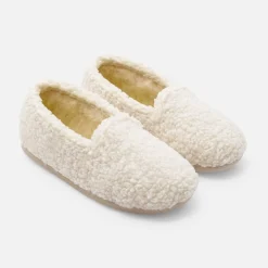 Chaussons|Chaussures En Toiles-Jacadi Chaussons en sherpa enfant fille - ECRU/BEIGE