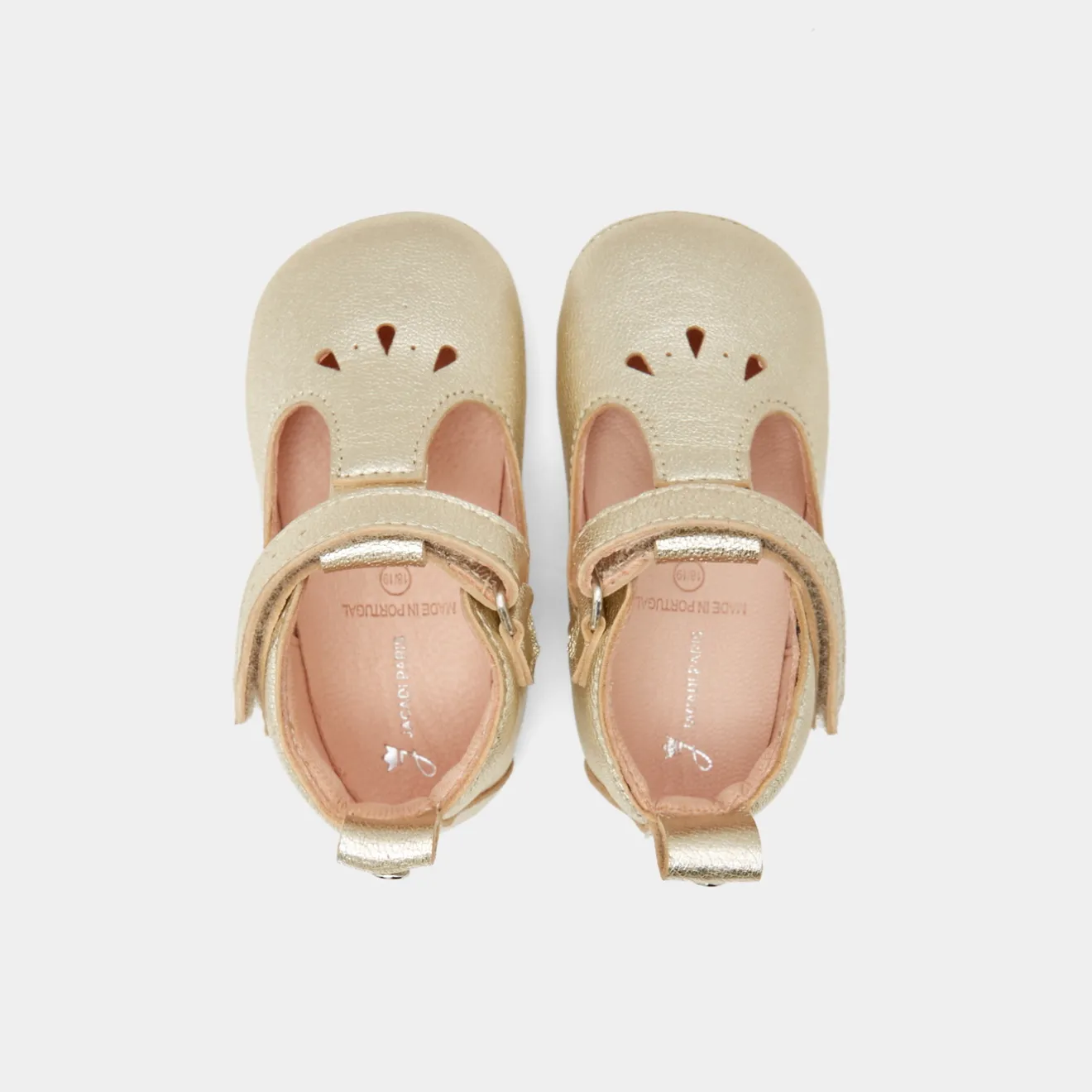 Chaussons|Chaussures-Jacadi Chaussons souples salomés bébé fille - OR